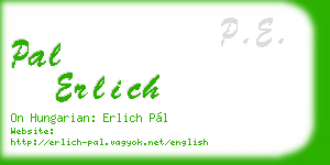 pal erlich business card